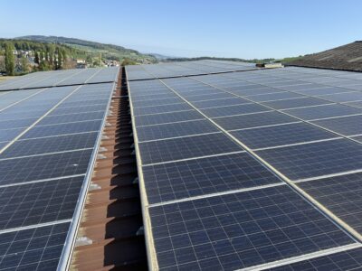 Solaranlage vor der Reinigung