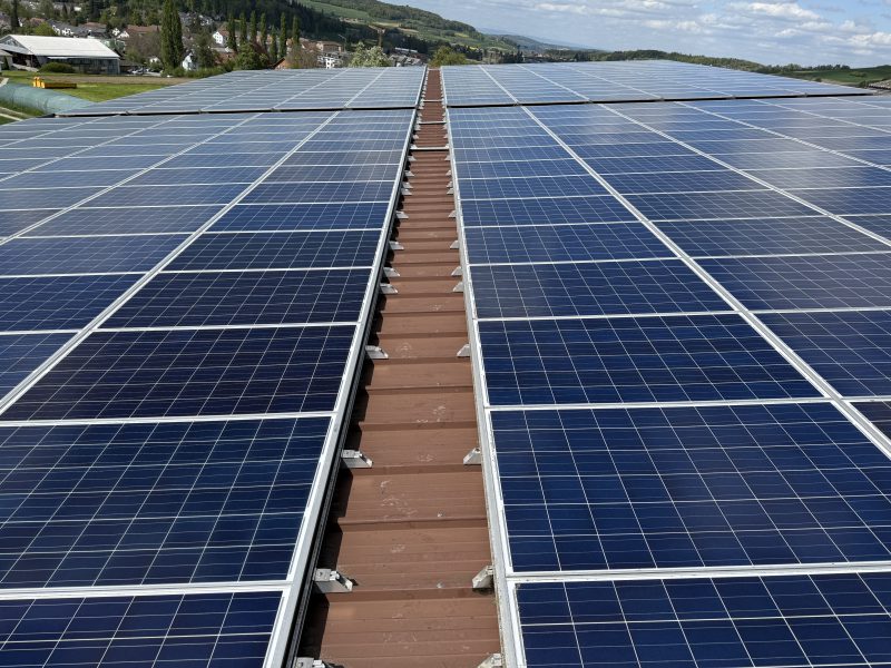 Gereinigte Solaranlage in Fahrwangen